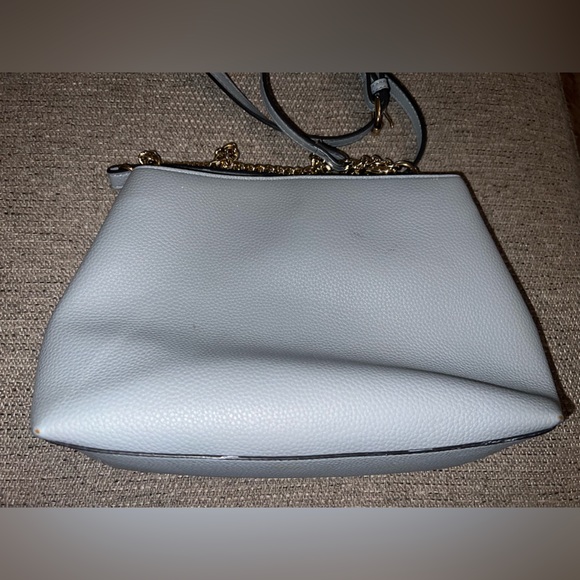 NANETTE LEPORE CONVERTIBLE DOUBLE CROSSBODY HANDBAG IN CHAMBRAY - Picture 6 of 12